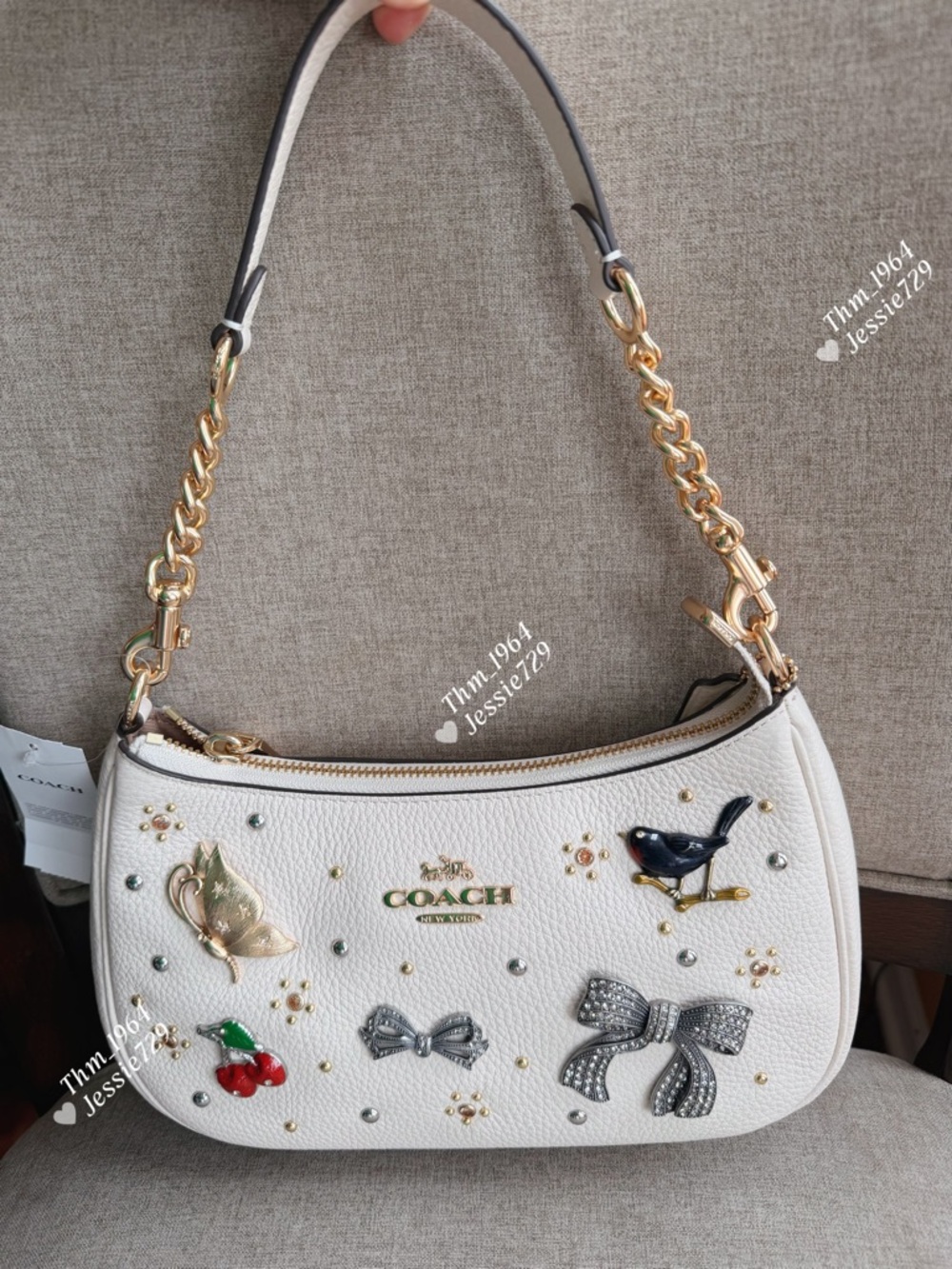 NWT！COACH Teri Shoulder Bag With Pins（CCE87）fast shipping